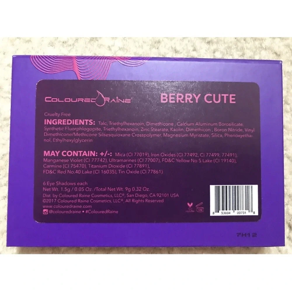 Coloured Raine BERRY‎ CUTE Eyeshadow Palette